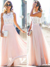 Lace &Chiffon Maxi Dress Two Tone Round Neck Sleeveless Pleated Long Wrap Dress
