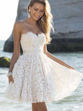 Lace Dress Women's Sweetheart Neckline Pleated Fit Flare Dress