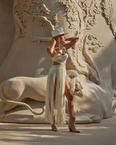 Lack Tassel Peals Bandage Naked Waist Cut Out Party Evening Dress