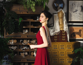 Luxury Backless Standard Prom Velvet Sleeveless Floor Length Dress