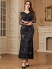 Luxury Elaborate Sequin Ankle-Length Beaded Prom Maxi Dresses