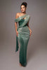 Luxury Patchwork Strapless Twist Ankle Length Gala Dress