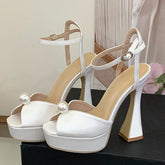 Luxury Satin Pearl Detail Heel