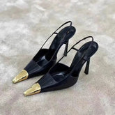 Mixed Color Pump Hollow Slip-On Genuine Leather Luxury Elegant Concise Shoes