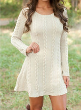 Neutral Tones Short Dress Sweater