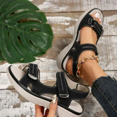 Elegant Genuine Leather Sandals Sport Style Lightweight Plus Size Slippers Sandals Plus Size 43