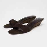 Brown Wedge Sandal Shoes