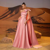 Elegant V-Neck Floor-Length Sleeveless Zipper Flowers Satin Ball Gown