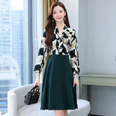 Print Patchwork Casual Party Chiffon Dress