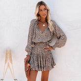 Elegant Ruffles Vintage Club Short Dress