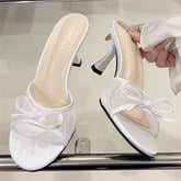 Lace Bow High Heel