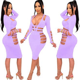 Long Sleeve Night Birthday Party Bodycon Dress