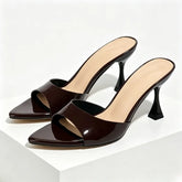 Pointed Toe Patent Leather 8CM Strange Thin Heel