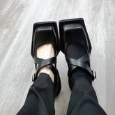 Square Toe Mary Jane Shoes