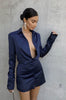 Single Breasted Long Sleeved Slim Fit Hip Office Lady Mini Shirt Dress