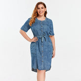 Slim Fit Casual Woven Denim Dress