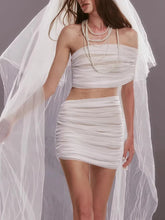 Solid Spliced Folds Slash Neck Sleeveless High Waist Temperament Slimming Dress