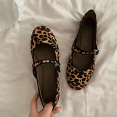 Spring Autumn Loafers Circle Velvet Mary Jane Ballet Flats Shoes