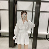 Stylish V Neck Casual Mini Dress