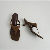 Clip Toe Slippers Comfort Low Heel