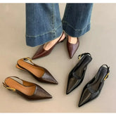 Pointed Toe Sandals Singbacks Mules Shoes