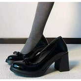 Vintage Bow Shallow Single Shoes