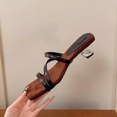 Elegant Square Toe Low Heel