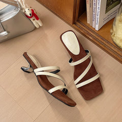 Elegant Square Toe Low Heel