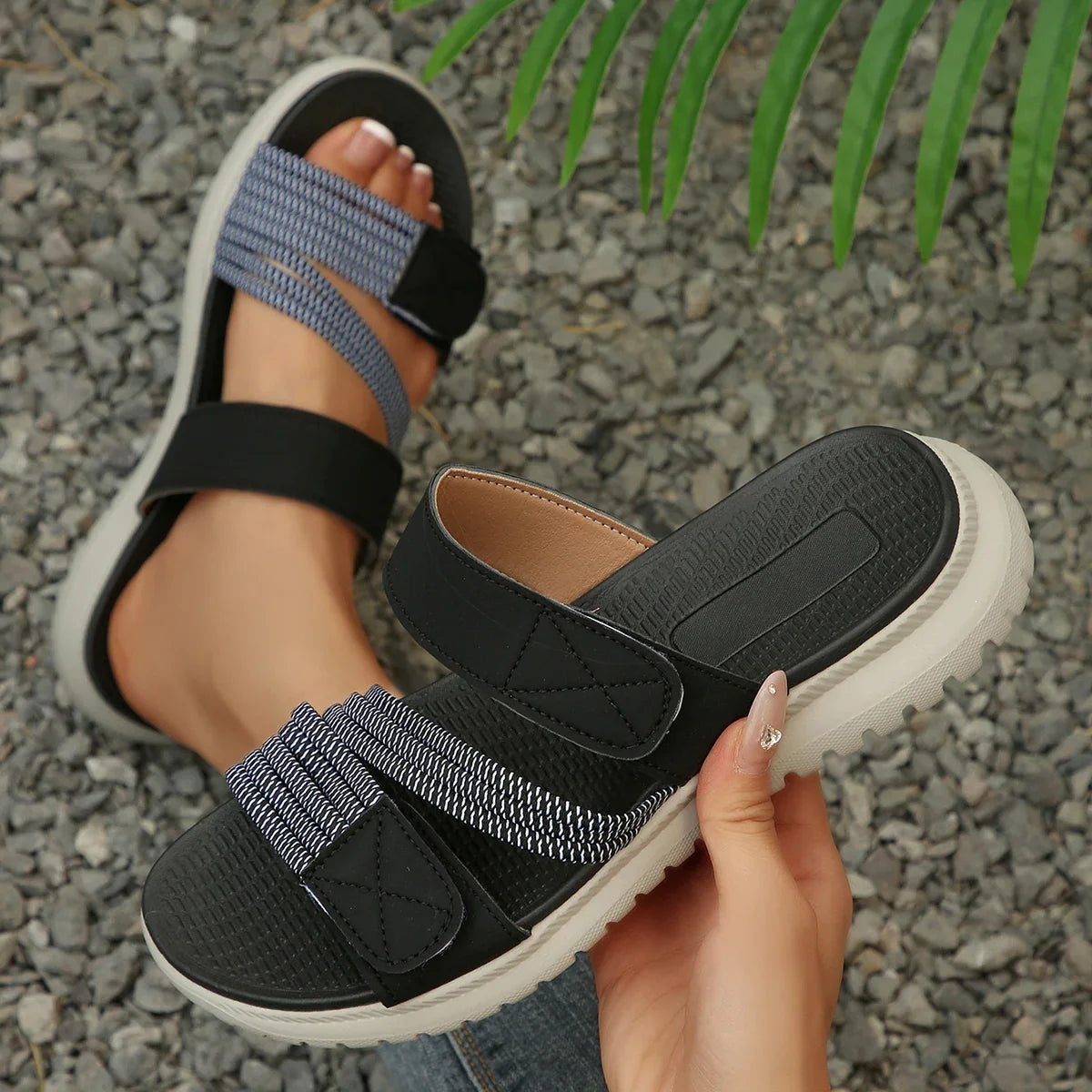 Thick Sole Slippers Sandals Plus Size Lightweight Sweet Slipper Beach Sandal for Sandalias De Mujer Verano