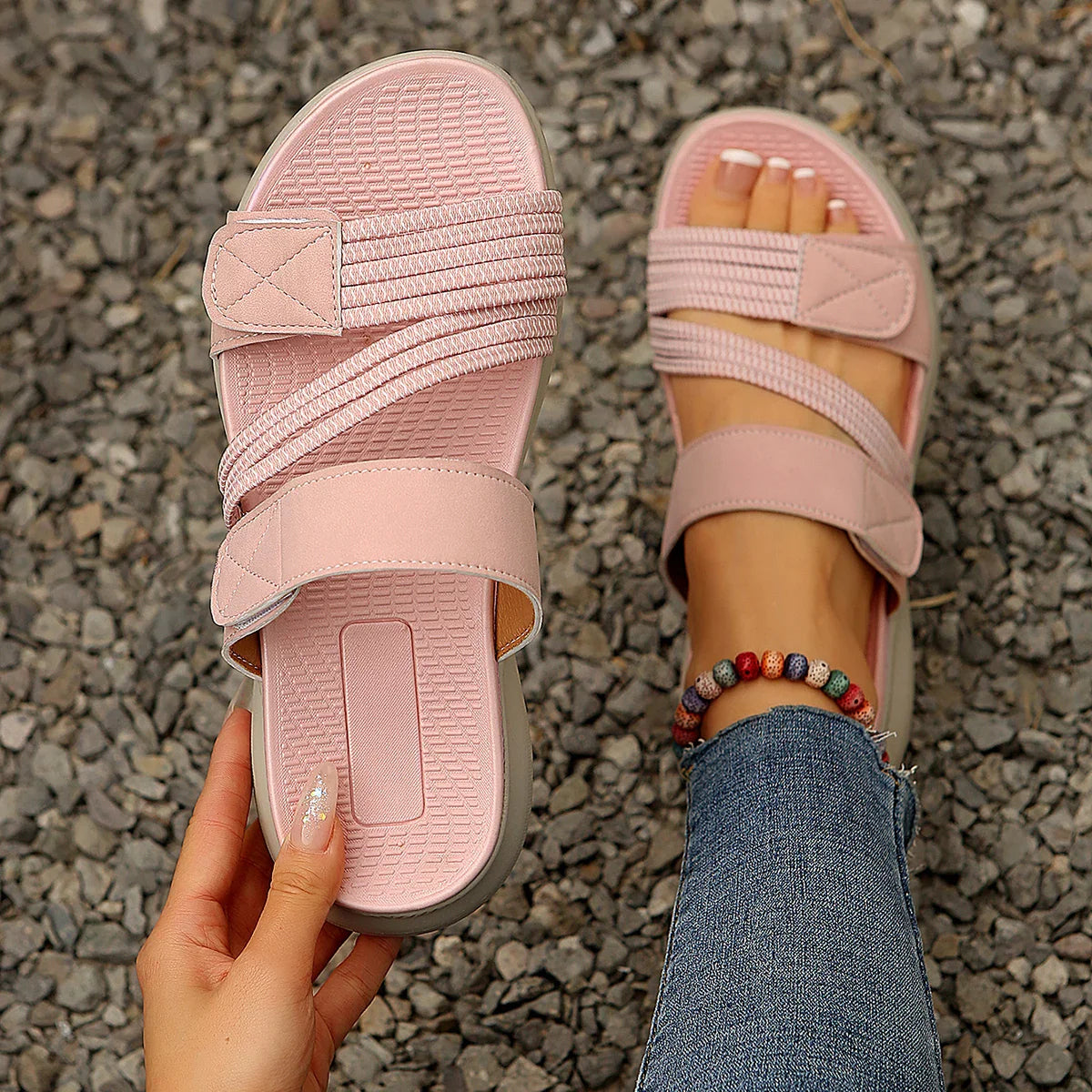 Thick Sole Slippers Sandals Plus Size Lightweight Sweet Slipper Beach Sandal for Sandalias De Mujer Verano