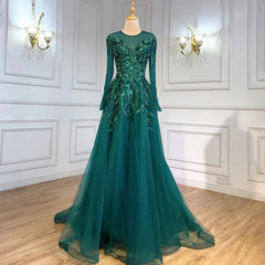A-Line Beaded Sparkle Party Luxury Evening Dresses