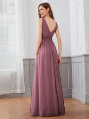 A-Line Floor-Length Wedding Guest Dresses