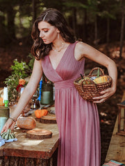 A-Line Floor-Length Wedding Guest Dresses