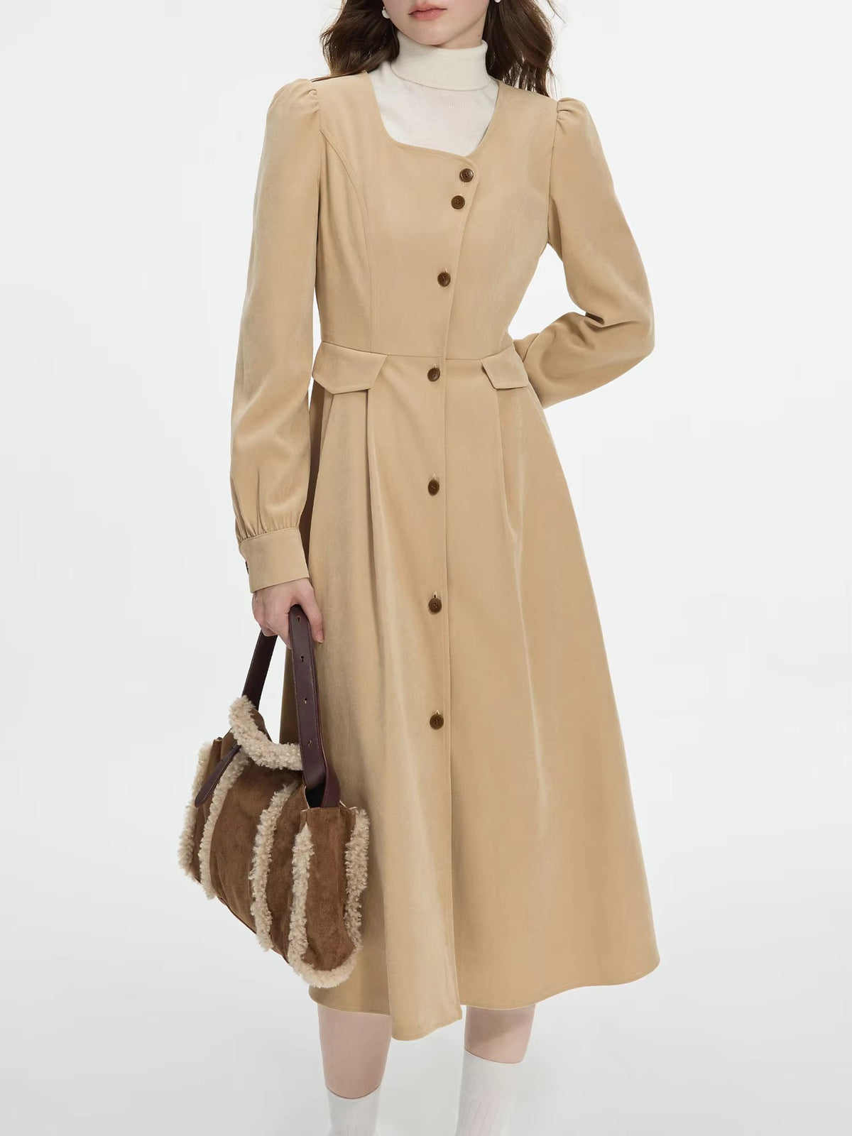 A Line Retro Slim Fit Commuting Elegant And Vintage Midi Dresses