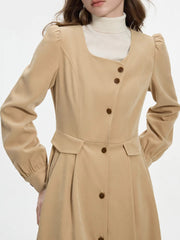 A Line Retro Slim Fit Commuting Elegant And Vintage Midi Dresses