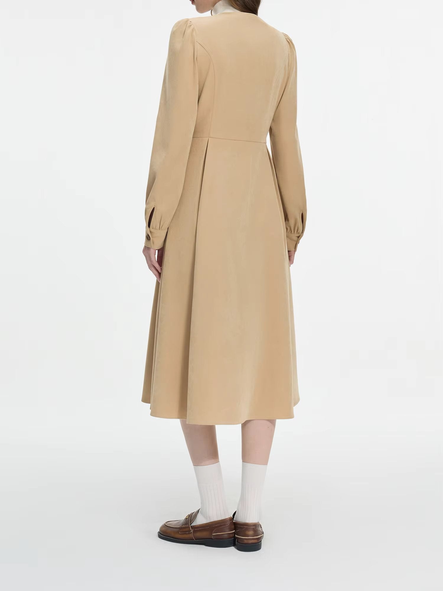 A Line Retro Slim Fit Commuting Elegant And Vintage Midi Dresses