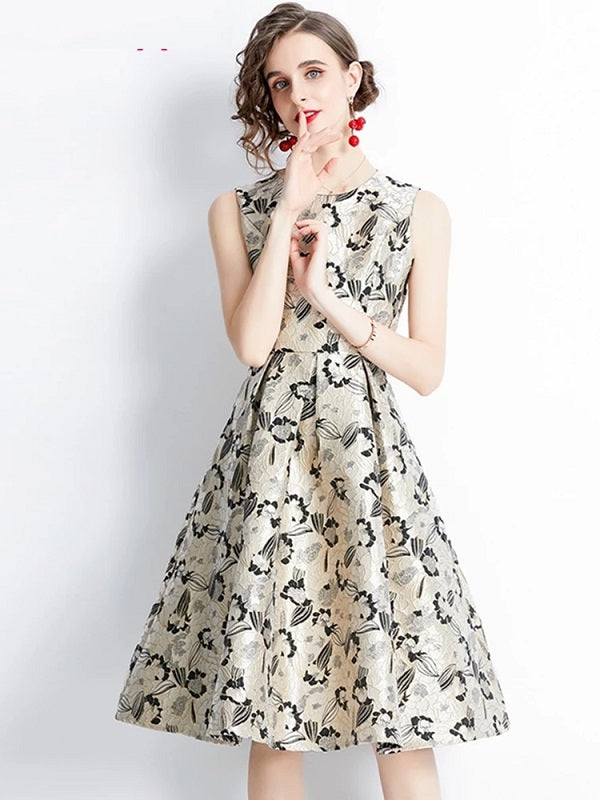 A-Line Sleeveless Designer Cocktail Vintage Party Dress