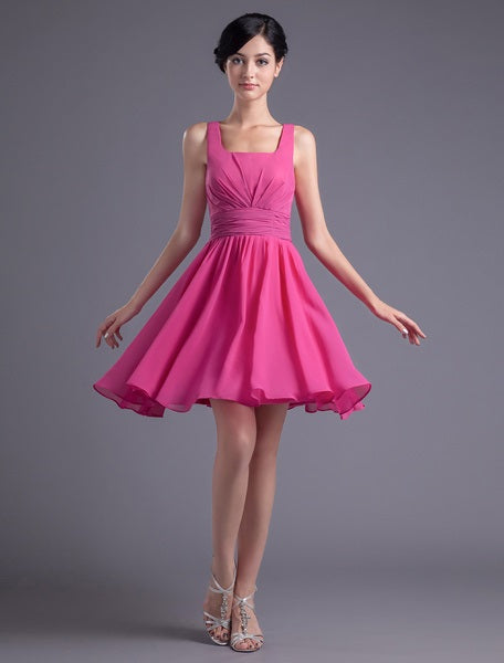 A-line Knee-Length Bridesmaid Dress