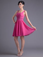 A-line Knee-Length Bridesmaid Dress