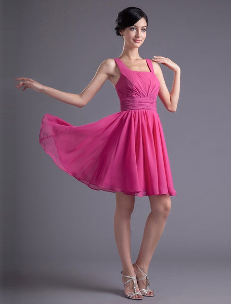 A-line Knee-Length Bridesmaid Dress