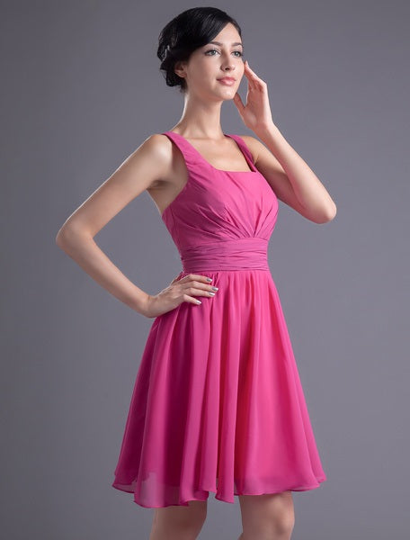 A-line Knee-Length Bridesmaid Dress