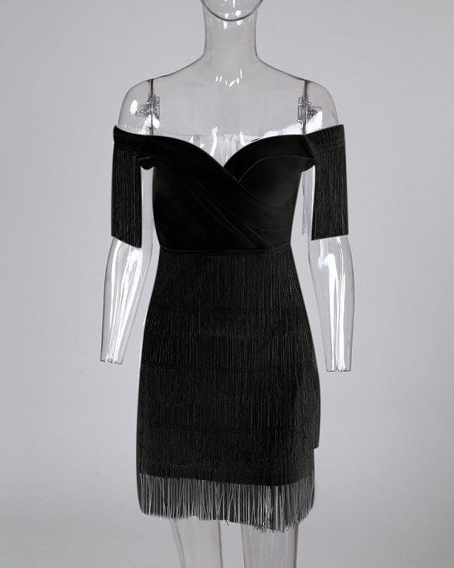 Backless off shoulder Short Mini Dress Elegant Bodycon Dresses