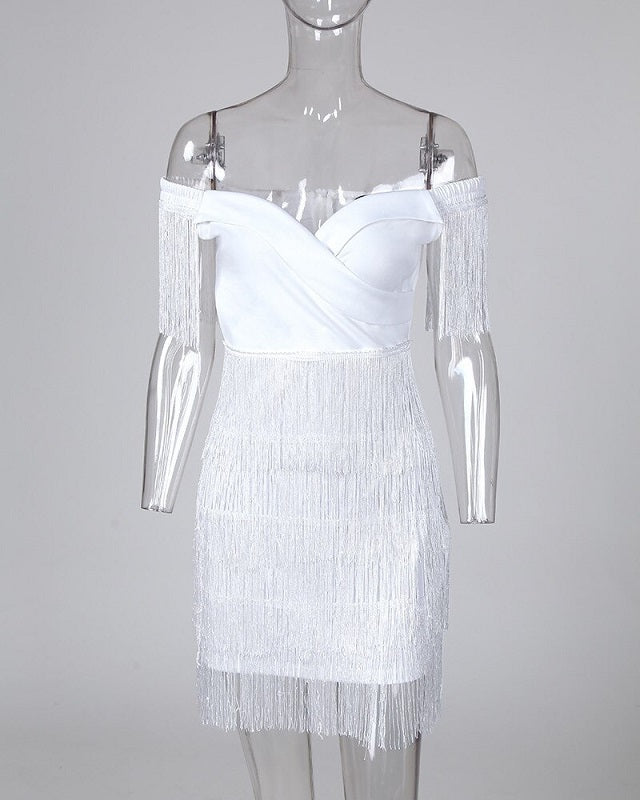 Backless off shoulder Short Mini Dress Elegant Bodycon Dresses