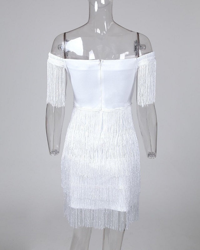 Backless off shoulder Short Mini Dress Elegant Bodycon Dresses