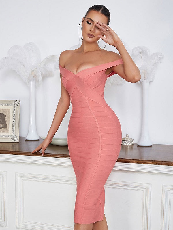 Bateau Neck Sleeveless Semi Formal Dress