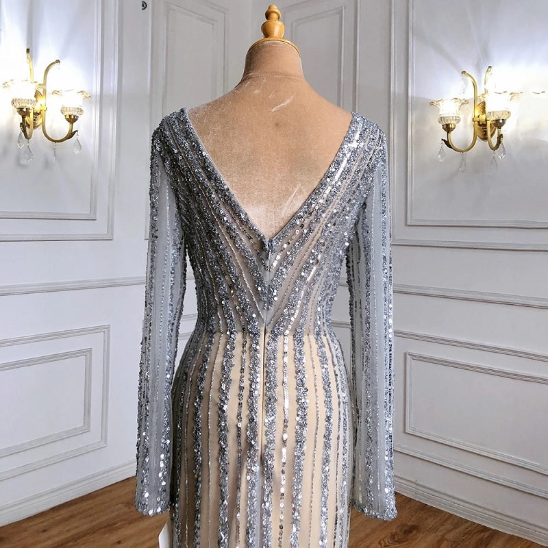 Beaded Elegant Luxury Mermaid Split Evening Dresses