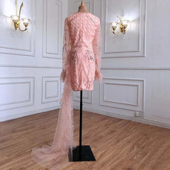 Beading Feathers Elegant Party Mermaid Cocktail Dress