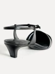Black Elegant Kitten Heel
