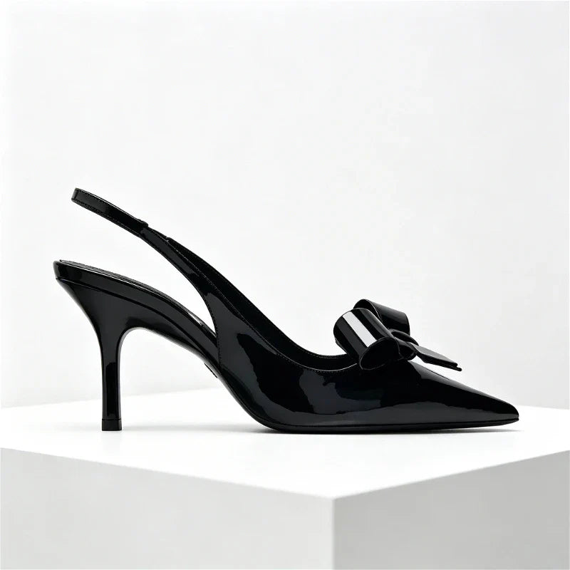 Black Pointed Toe Thin High Heel