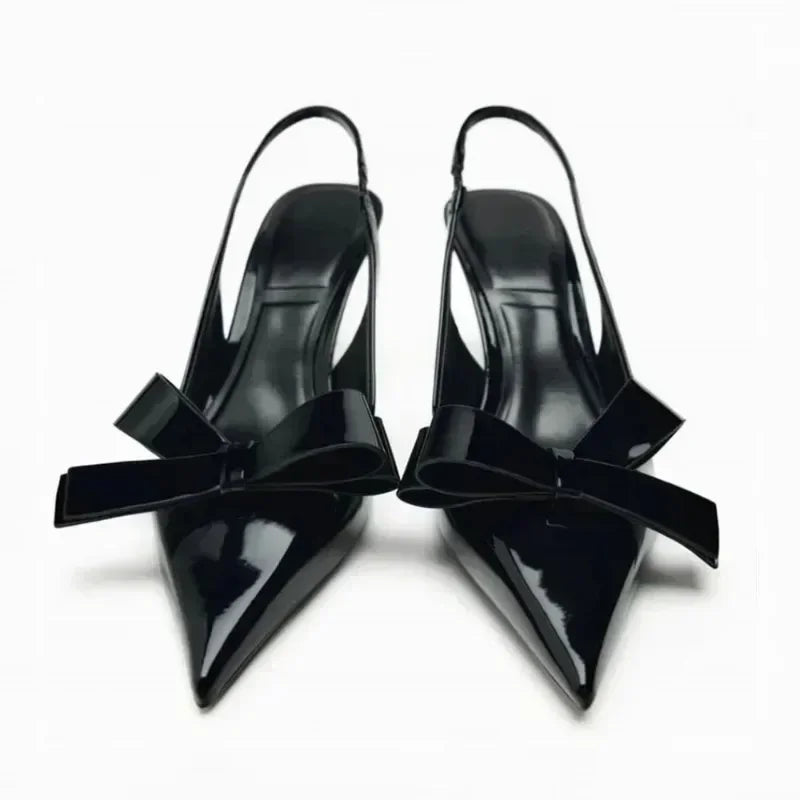 Black Pointed Toe Thin High Heel